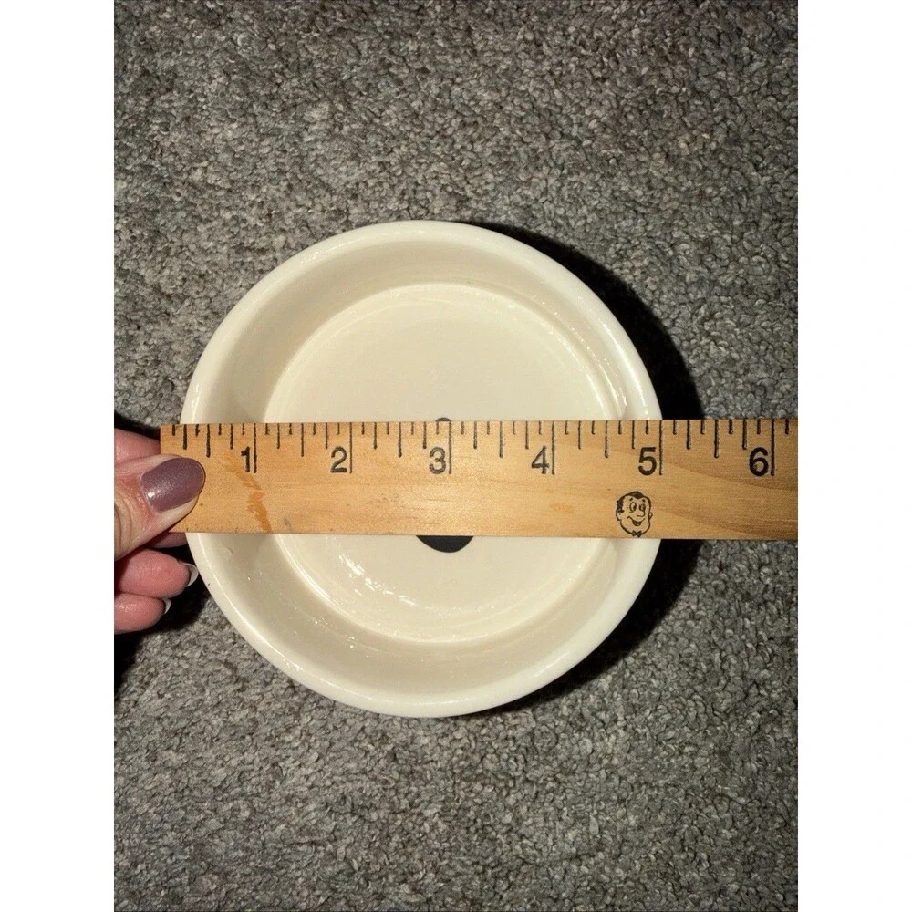 Petrageous Designs Water Bowl Vtg Style Stoneware 6in Wide, 3.5 Cup Dog Cat